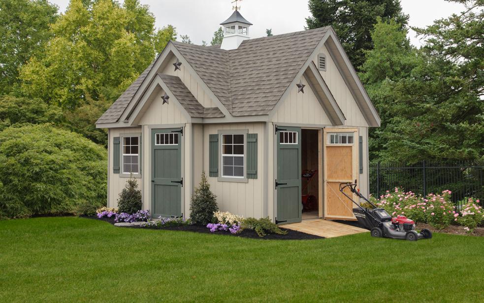 specialties Like something out of a storybook, our Specialty Sheds add fun and sophistication to your customize your special shed property.