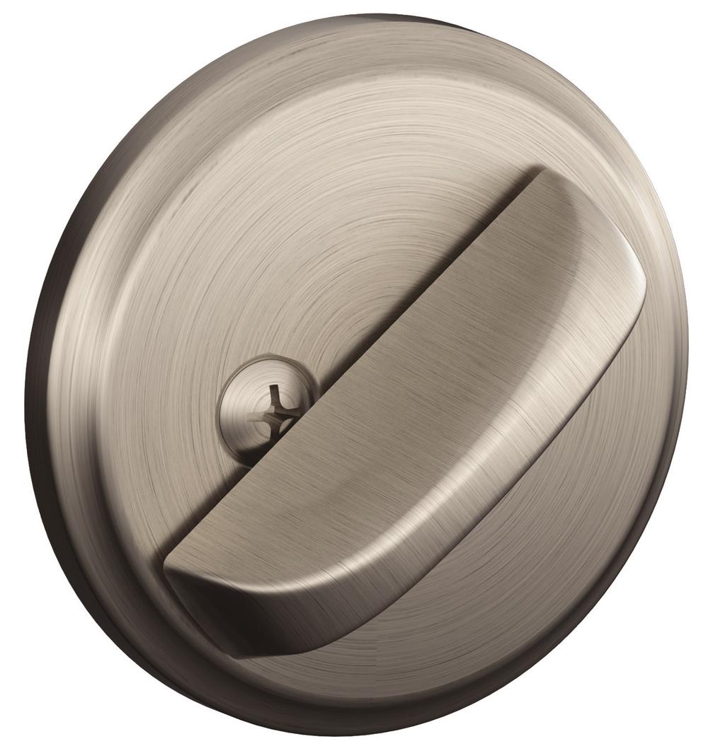 uses One-piece exterior protects against prying with sharp objects All Schlage deadbolts contain anti drill pins and plates to help prevent intruders from drilling out your lock Faster,
