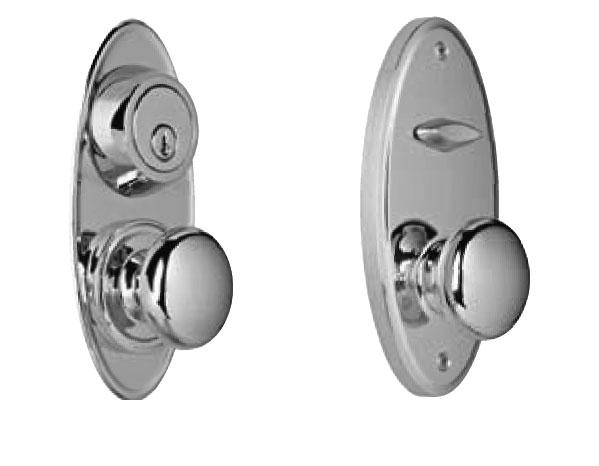 unlocks & opens the door Available with any interior Traditionale Collection knob or lever style Smooth interior Nolin plate (on 1530/1550 styles) Weslock keyway standard (optional Schlage keyway)