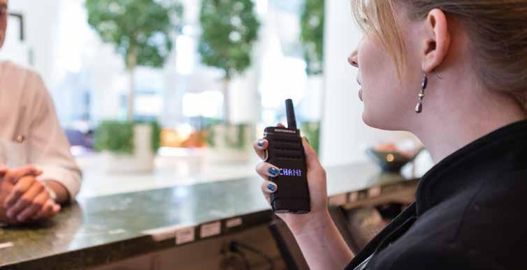 SL500 SLIM AND PORTABLE, FOR THE CUSTOMER SERICE USER WHO WANTS INTUITIVE TECHNOLOGY SL500 PORTABLE RADIO Get reliable PTT communication in an ultra-slim and rugged profile.