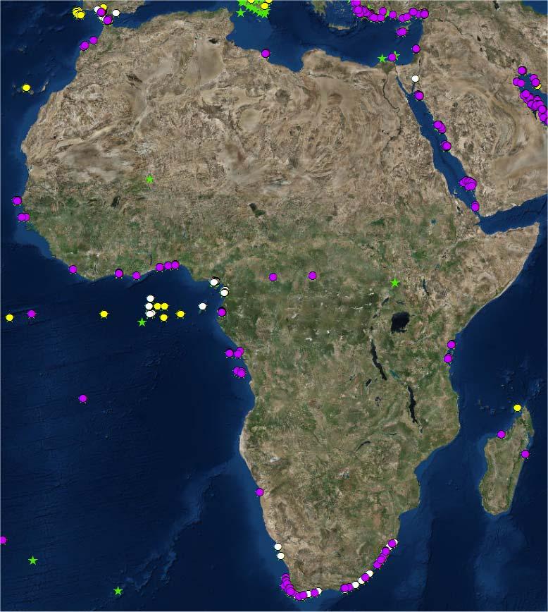 Satellite Data - Africa Data source: exactearth Ltd., 2016.