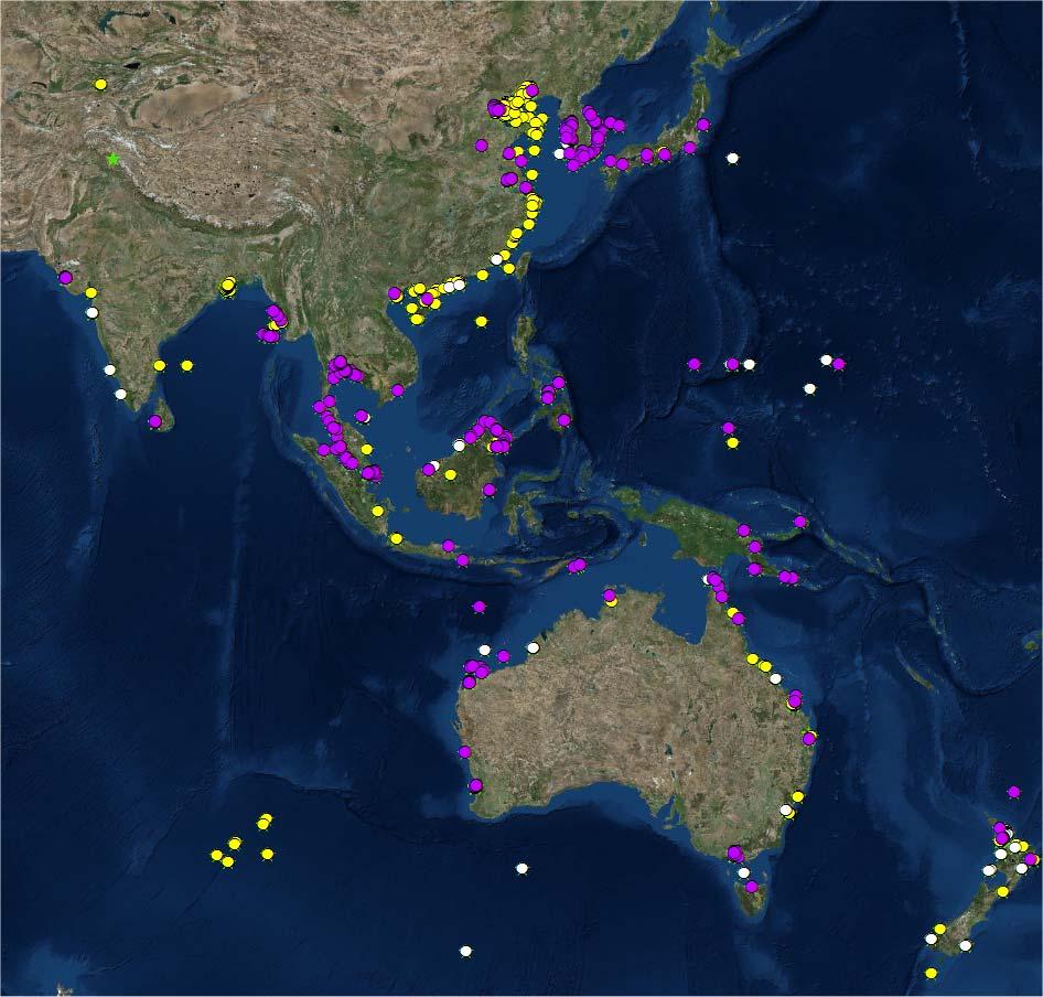 Satellite Data - Asia & Oceania Data source: exactearth Ltd., 2016.
