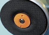 Easy lock is a plastic flange fixed directly to the grinding wheels.
