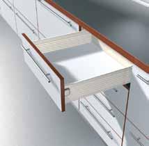 DRAWERS Faber AND cooker RUNNERS hoods Blum METABOX K-Height Drawer Space Requirements 3 Single extension drawer Optional BLUMOTION soft close 8 mm high drawer Epoxy coated steel drawer sides Drawer