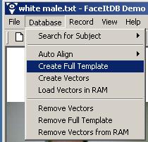 Face Recognition User Manual Page 22 of 29 5.3.1. Create the Face Templates Figure 34 Create Full Templates Before you can search a database, you must create the Face Templates.