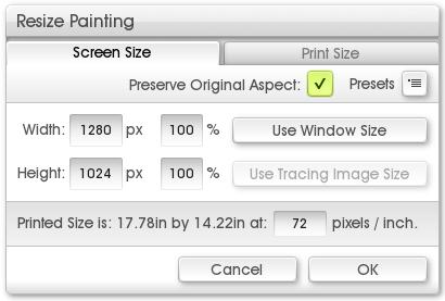 The Canvas Resizing the Canvas. If you want to resize your Canvas there are two ways to do it: Resize the Canvas along with its contents, or expand or crop the Canvas without changing its contents.