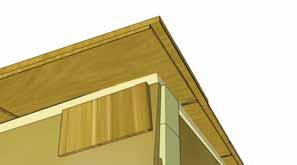 1/8 Set-back Front Door Header Plywood Roofing flush