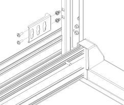 Markings are provided on the frame to help align the equipment rails so that they are vertical as well as in the same location as the rails on the opposite side of the frame.