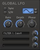 Global LFO The global LFO section controls a global (free running) LFO (low frequency oscillator) that can be used as a modulation source.