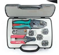 500-045 contents Modular plug crimping tool economy UTP stripper Modular plug 50pcs Individual packing: Blister card 500-001 contents Crimper tool Rotary coaxial cable