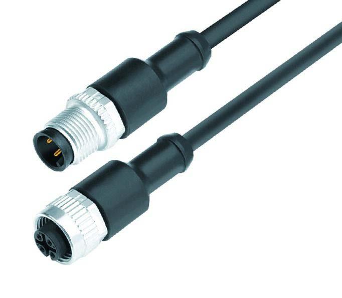 connector, 5-pin, straight, A-coded, with molded cable, IP68, CAN- Bus Connector housing PUR Cable sheath PUR;