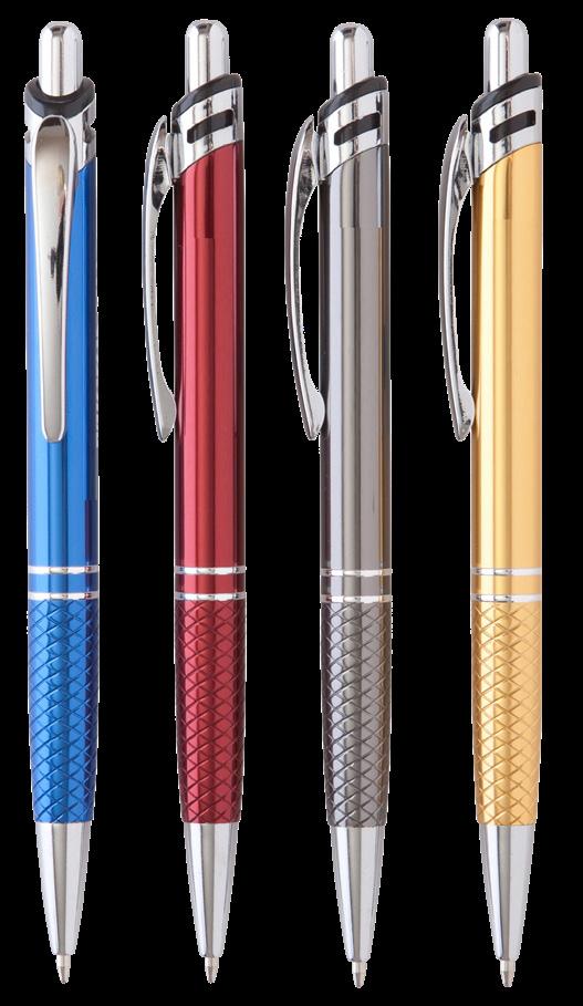 The TUSCANY Style: MST-666 Anodized matte finished metal retractable pen with chrome trim.