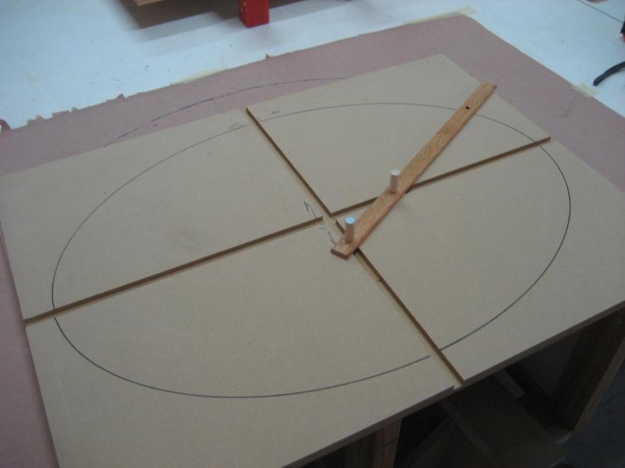 Objective was to create and elliptical table pattern 15 x 22.