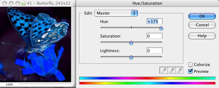 Hue, Saturation and Lightness (aka Brightness, Luminance) T Image >