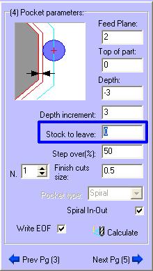 29. Depth increment: set the maximum amount of material to remove for each Z cut. 30.