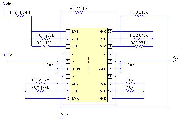 Filter design: example 1 - e Final complete circuit
