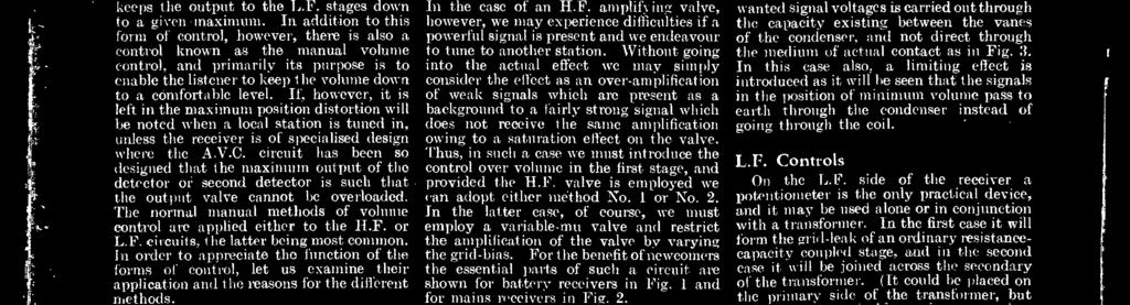 introduce the control over volume in the first stage, and provided the HF valve is employed we (an adopt either niëthod No 1 or No 2 n the latter case, of course, we must employ a variablemu valve
