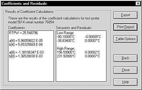 9933 TableWare Software Calculates and generates data using manually entered data Calculates coefficients for RTDs, thermistors, and thermocouples Generates three types of temperature tables