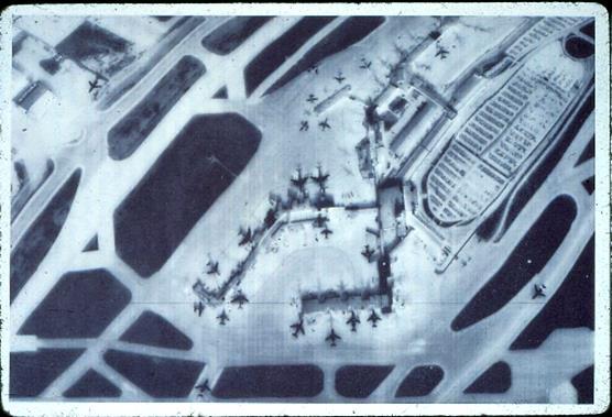 Dusseldorf airport thermal image note the ghost plane shadows