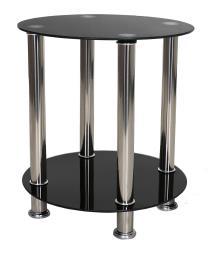 Oriana Coffee Table 386-12002 20x17x17 End Table 386-12006 20x16x16 Reflective black glass surface