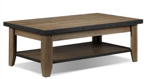 Walton Coffee Table 386-31150 28x18x48 End Table 386-31151 24x22x22 Design The burnished natural finish and