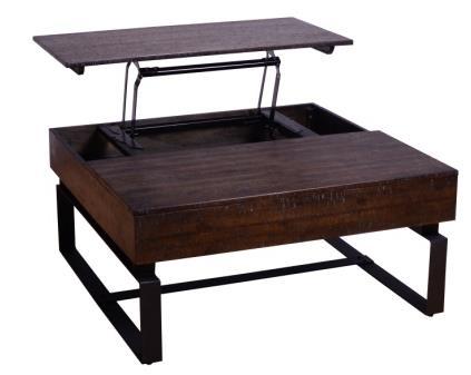 Lincoln Lift-top Coffee Table 386-54160 38x18x38 End Table 386-54161 24x24x24 Construction Veneer-over-wood