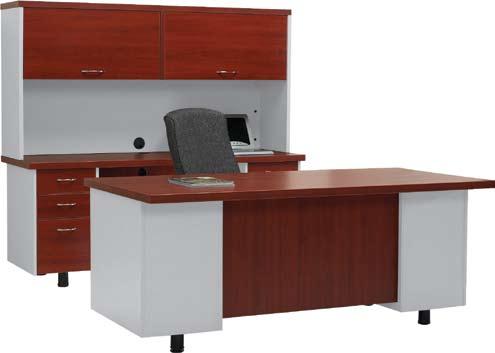 Standard box/box/file pedestals include locking and pre-installed filing hardware.