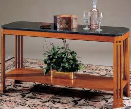 (open) 91-2029 SOFA TABLE WITH GRANITE TOP H27
