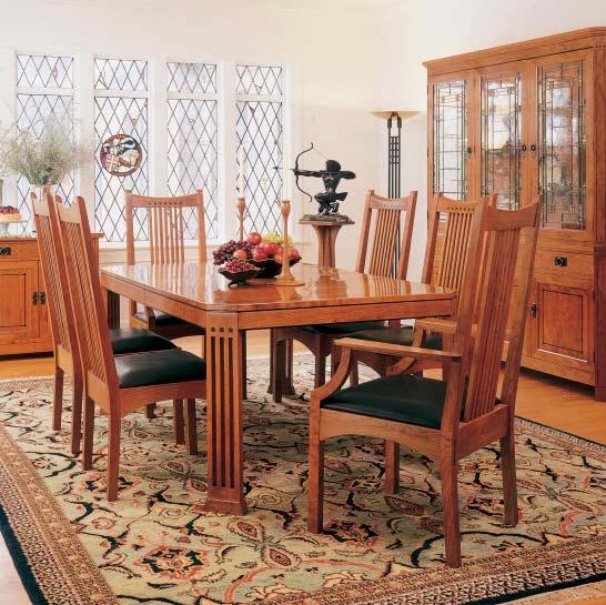 21 S T C E N T U R Y D I N I N G 2045V DINING TABLE, 2047 BUFFET BASE, 2048 CHINA TOP, 2043 SIDE CHAIR, 2044 ARM CHAIR OPPOSITE: