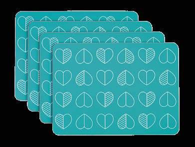 for placemats 73554 6 way Outline Teal Placemats