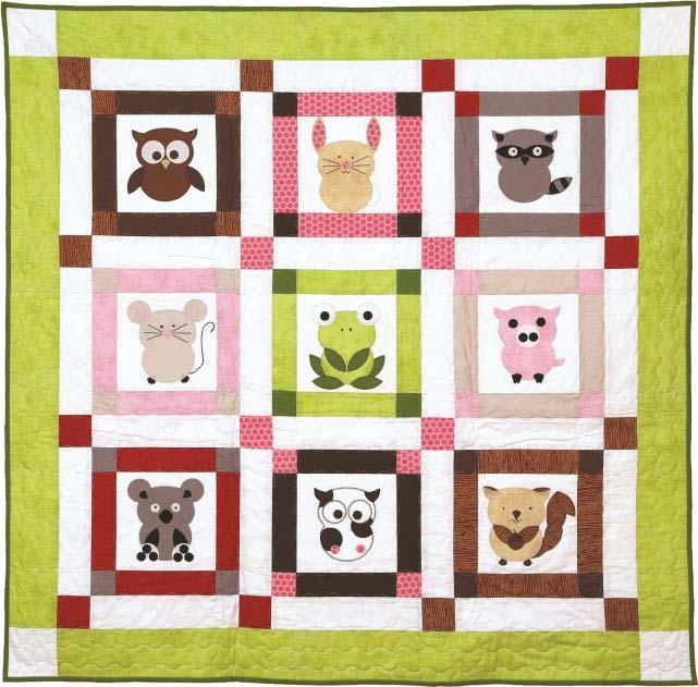 GO! Talk To The Animals Baby Quilt Finished Size 41" x 41" Fabrics provided by Riley Blake Fabrics GO! Dies Used, Number of Shapes to Cut & Fabric Requirements Fabric Color Shape GO!