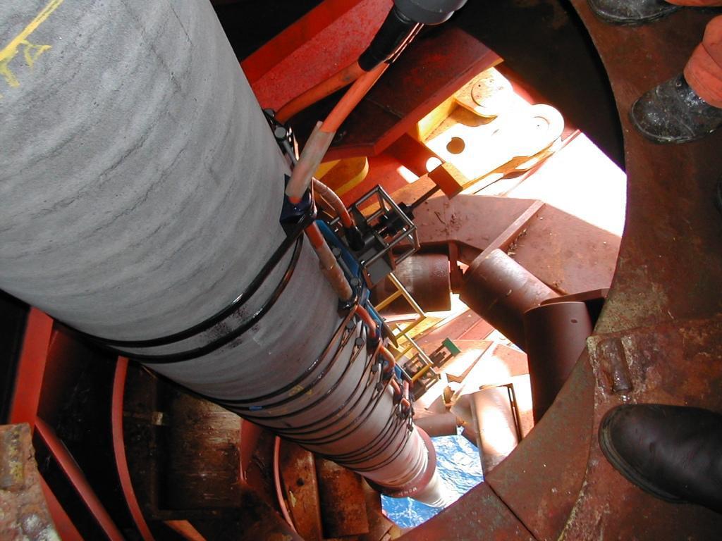 riser, instrumented on the pipe lay
