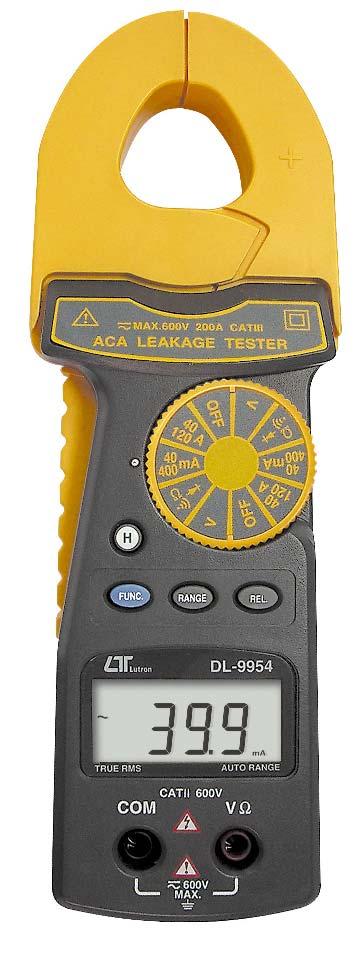 auto range, true rms ACA LEAKAGE TESTER Model : DL-9954 Your purchase of this ACA LEAKAGE TESTER marks a step forward for you into the field of precision measurement.