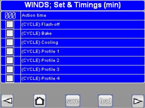 SCREENS 4 AND 5 WIND SYSTEM (if any) 4 5 In this screen one can set at which