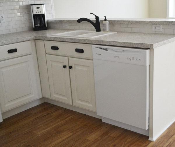 Sink bases usually come in 36" and 30" widths to accommodate standard sized sinks.