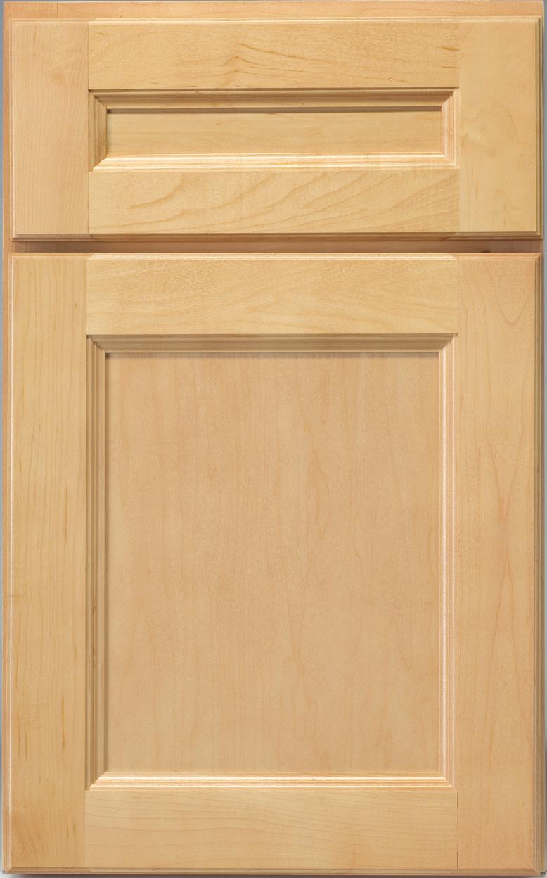 Sussex II Flat Panel Full Overlay Door ü ü ü ü ü ü Mortise and tenon door and drawer 1/4 flat veneer or HDF panel inset into door 5 piece