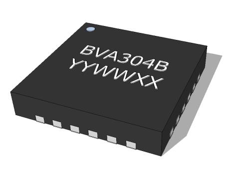 BVA4B -4 MHz Product Description Figure. Package Type The BVA4B is a digitally controlled variable gain amplifier (DVGA) is featuring high linearity using the voltage.