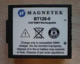 3.2.2 Optional NiMH Rechargeable Battery Pack (BT126) NOTE: If using the optional rechargeable battery pack BT126, review and become familiar with the rechargeable battery charger manual prior to use.