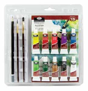 PDQ R-08407 Clamshell-Watercolor Case Pack: 12* in PDQ 4 Pastel Pencils, 4 Soft Pastels, 4 Vine Charcoal, 3 Graphite Pencils, 1 Pencil Sharpener,