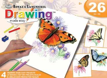 Super Value Set 4 Ages 8+ R-07785 Drawing Made Easy Art Activity Set Ages 8+ * 9 Preprinted Artist