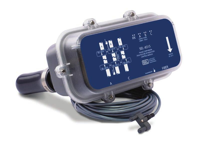 System Components SEL-8 Phase Comparison ed Circuit Indicator Detects an out-of-phase condition and sends fault indication signal to the SEL-800 Wireless Interface.