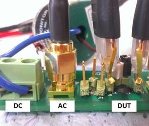Comparison of voltage probes A first test was carried out: SMA connector for