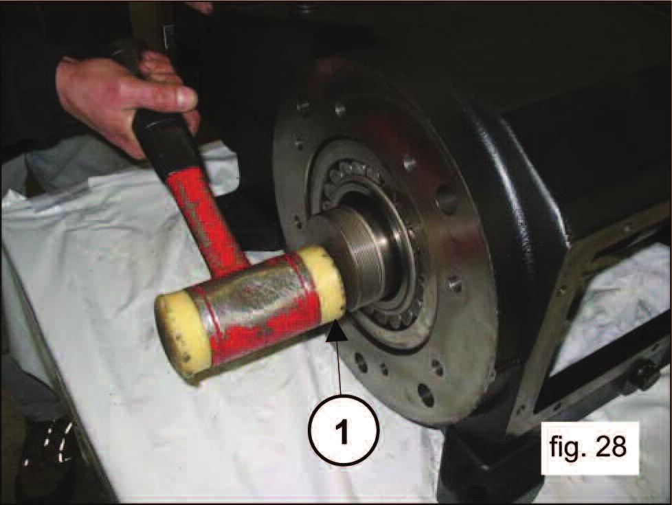 Remove the crankshaft with the help of a hammer