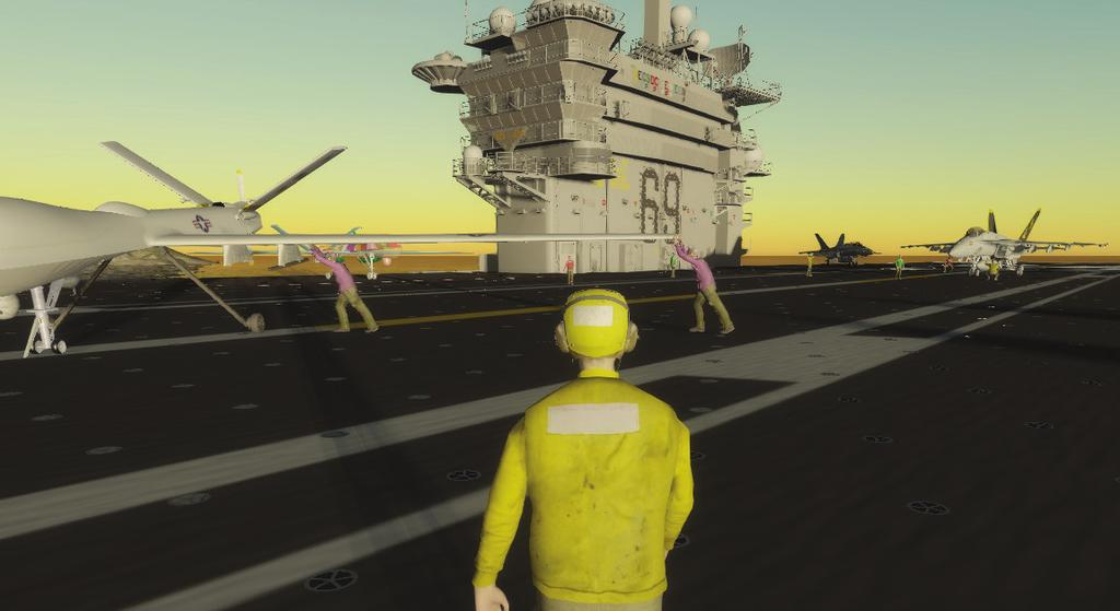 Ensuring on-time delivery All of the program shifts for the personnel on an aircraft carrier can be implemented into the model.