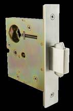 Steel Faceplate and Strike: Stainless Steel or Brass Cylinder: Solid Brass Sliding/Barn Door* Pocket Door Specifications Standard Door Thickness: 1-3/4 (45mm), Thick door