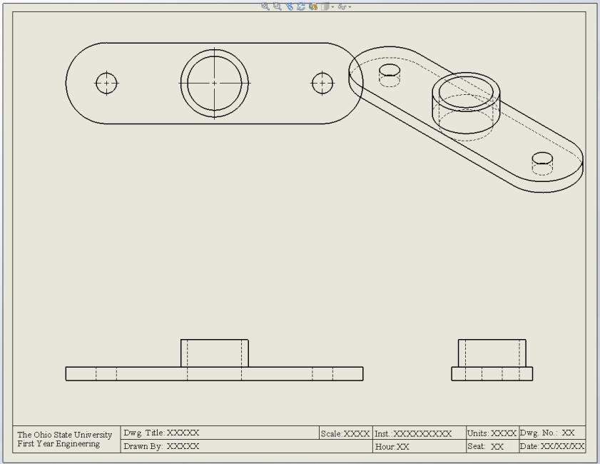 SolidWorks: Extracted Views Insert base view by left clicking