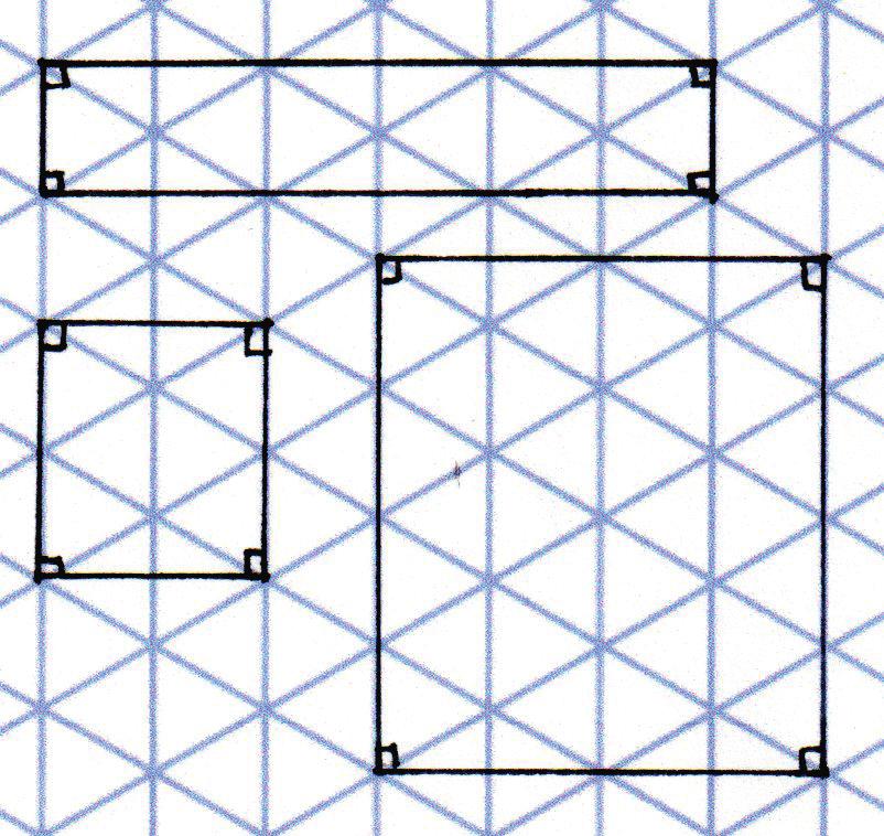 I can see where I can connect vertices of the grid to form the other segments of the rectangle even though there wasn t a line on the grid to trace.