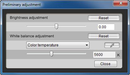 However, please remember that adjustments made with the [Preliminary adjustment] window are merely pre-adjustments for performing adjustments with the [Tool palette] (p.8).