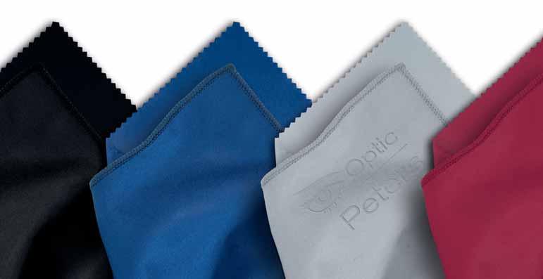 Microfibre cloths in special sizes with and without individual print Black Dark blue Light grey 6 steps to an individual cloth: Steps: Example 1. Size 20 x 20 cm 2. Edge design Sewn edge 3.