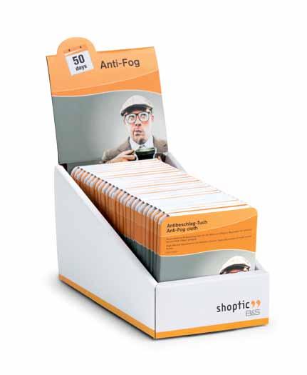 Anti-fog treatment Anti-fog cloth in a presentation pack